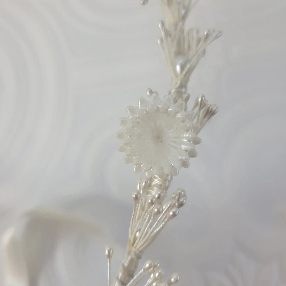 Vintage Greek Stefana Wedding Crowns Ivory Pearls Floral 1980's‎ Orthodox